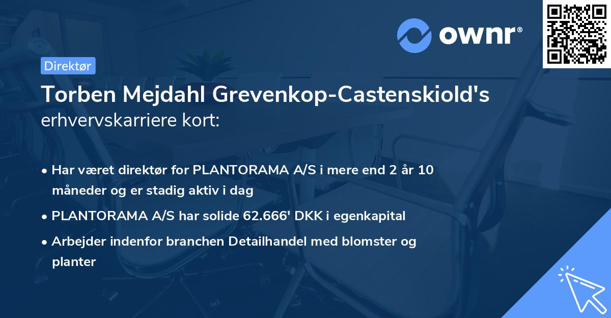 Torben Mejdahl Grevenkop-Castenskiold's erhvervskarriere kort