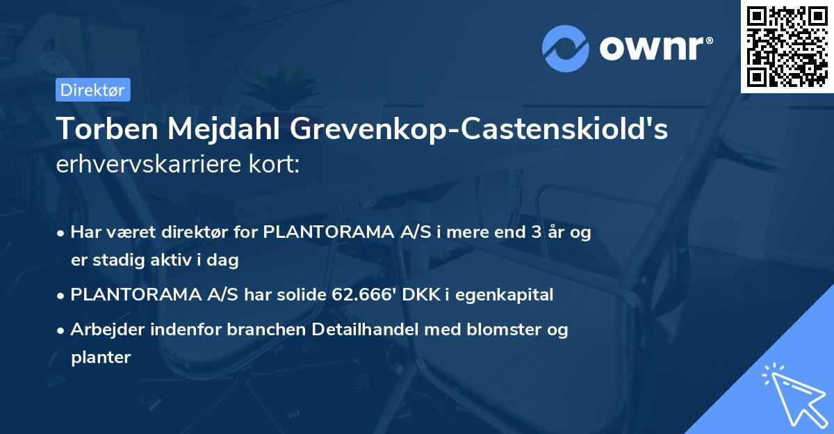 Torben Mejdahl Grevenkop-Castenskiold's erhvervskarriere kort