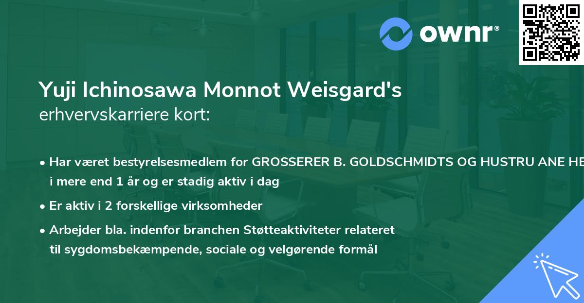 Yuji Ichinosawa Monnot Weisgard's erhvervskarriere kort