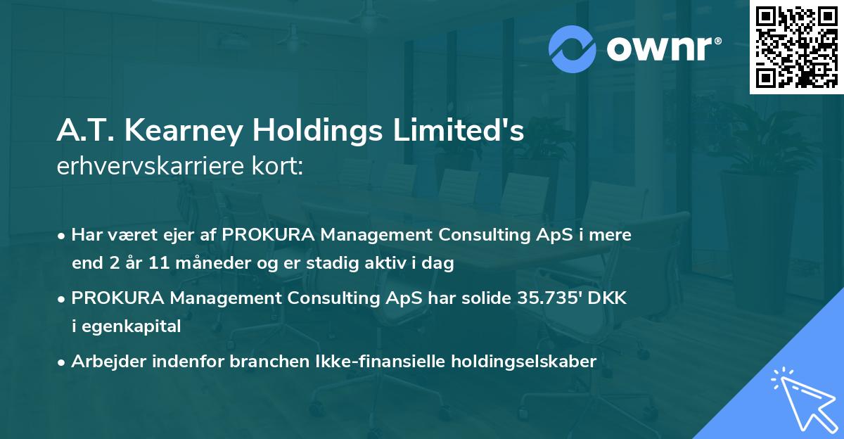 A.T. Kearney Holdings Limited's erhvervskarriere kort