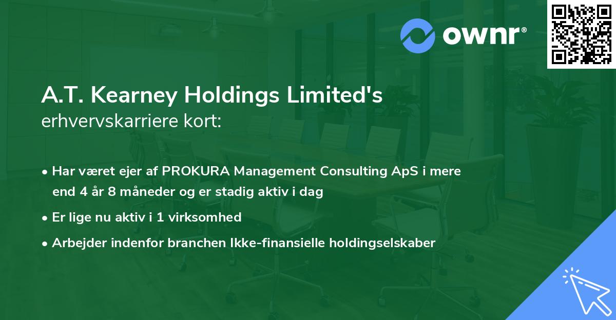 A.T. Kearney Holdings Limited's erhvervskarriere kort
