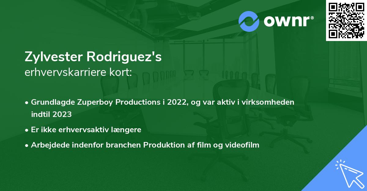 Zylvester Rodriguez's erhvervskarriere kort