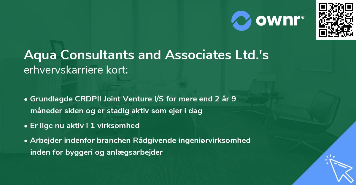 Aqua Consultants and Associates Ltd.'s erhvervskarriere kort