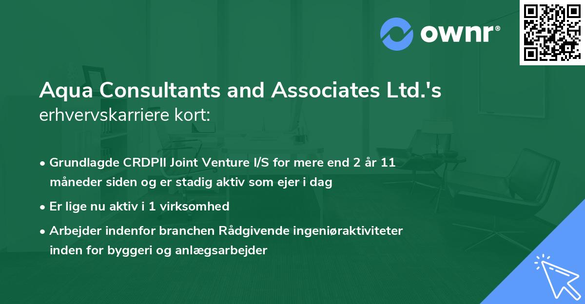 Aqua Consultants and Associates Ltd.'s erhvervskarriere kort