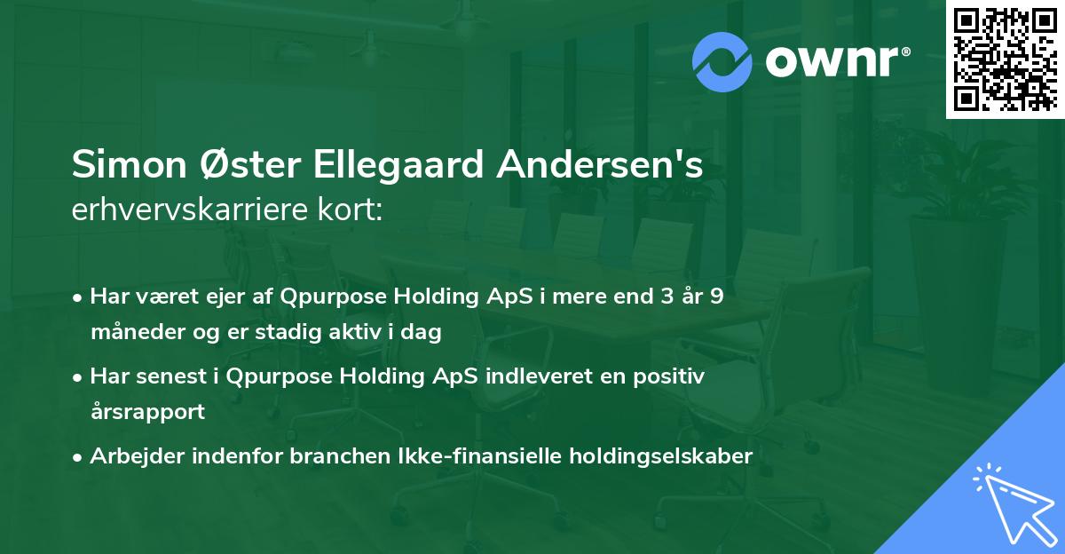 Simon Øster Ellegaard Andersen's erhvervskarriere kort