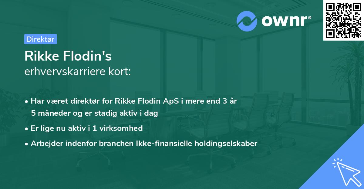 Rikke Flodin's erhvervskarriere kort