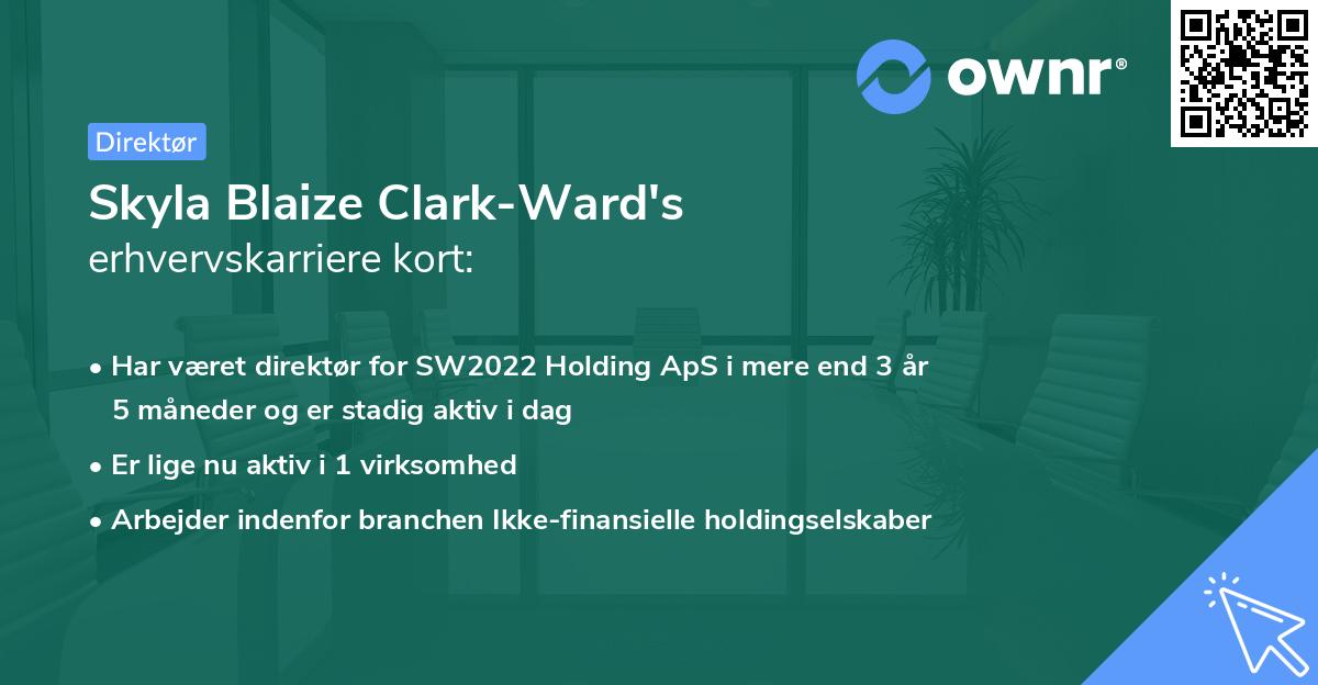Skyla Blaize Clark-Ward's erhvervskarriere kort