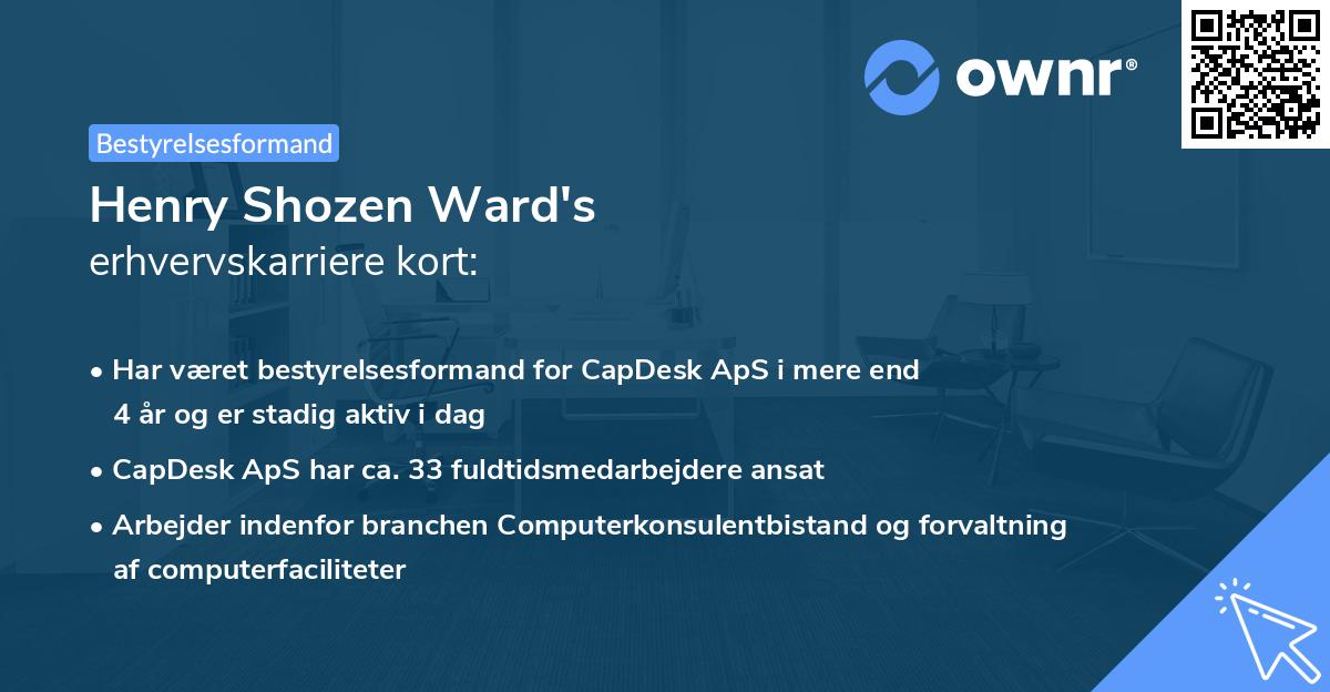 Henry Shozen Ward's erhvervskarriere kort