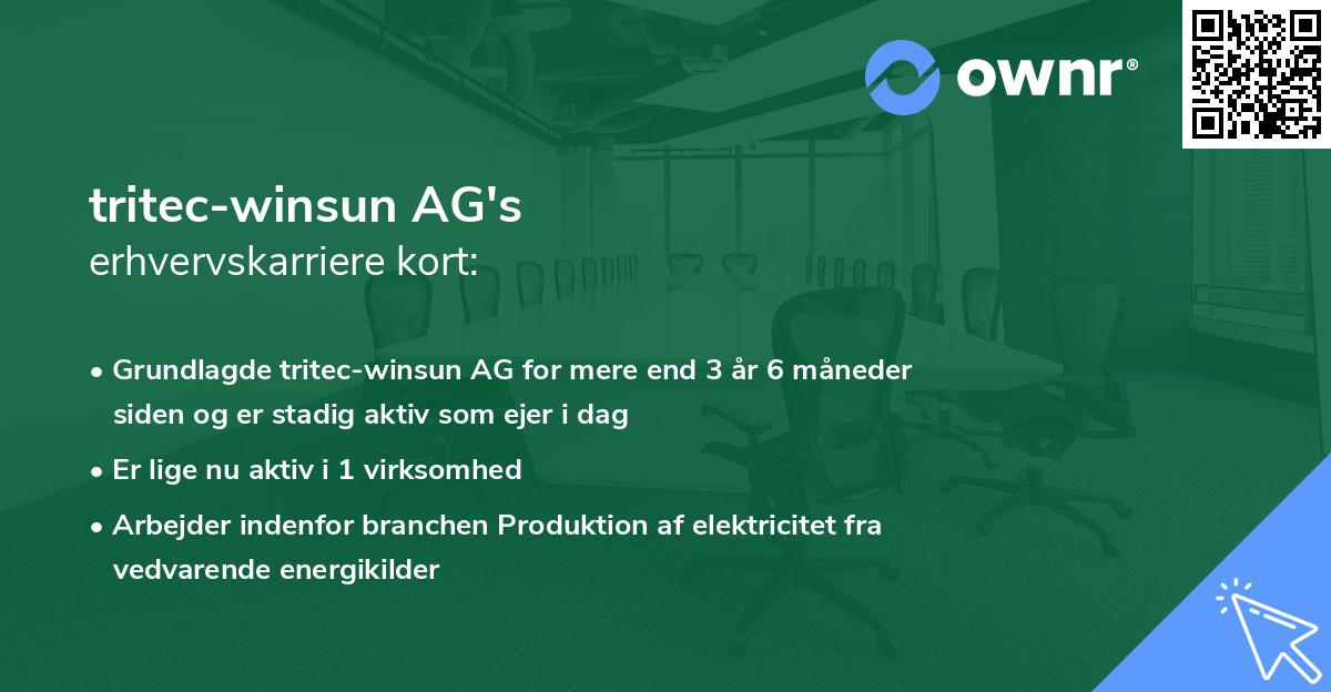 tritec-winsun AG's erhvervskarriere kort