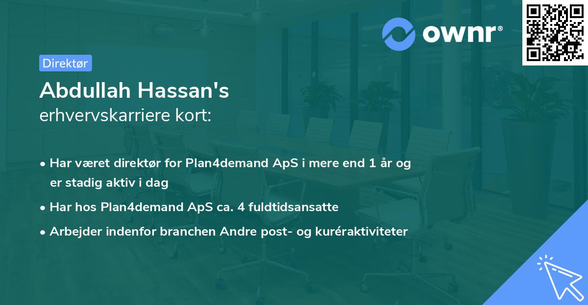 Abdullah Hassan's erhvervskarriere kort