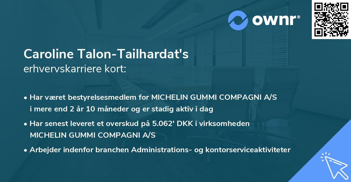 Caroline Talon-Tailhardat's erhvervskarriere kort