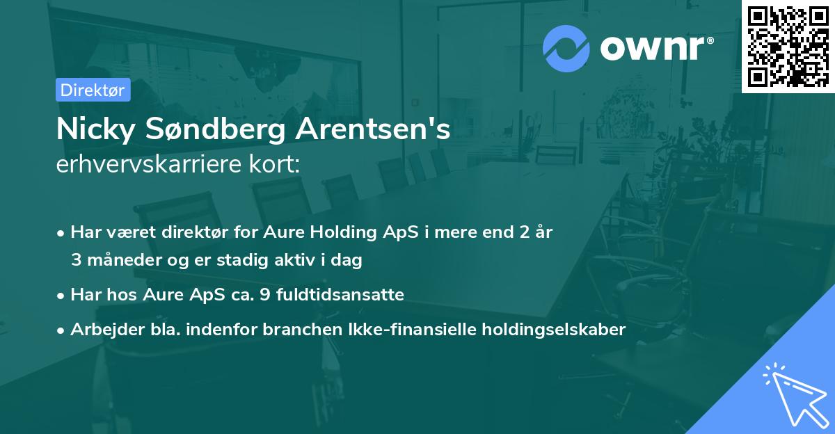 Nicky Søndberg Arentsen's erhvervskarriere kort