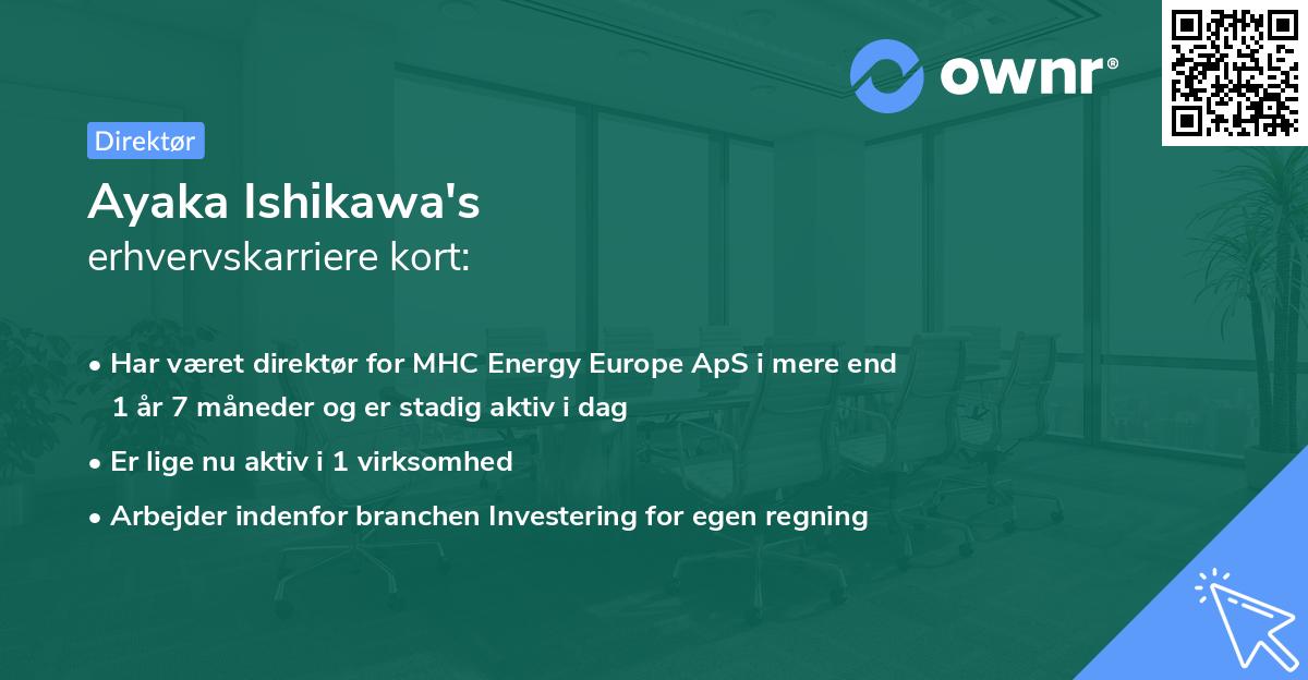 Ayaka Ishikawa's erhvervskarriere kort