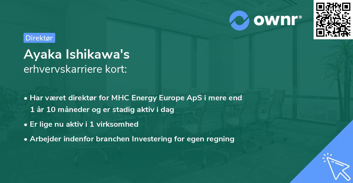Ayaka Ishikawa's erhvervskarriere kort