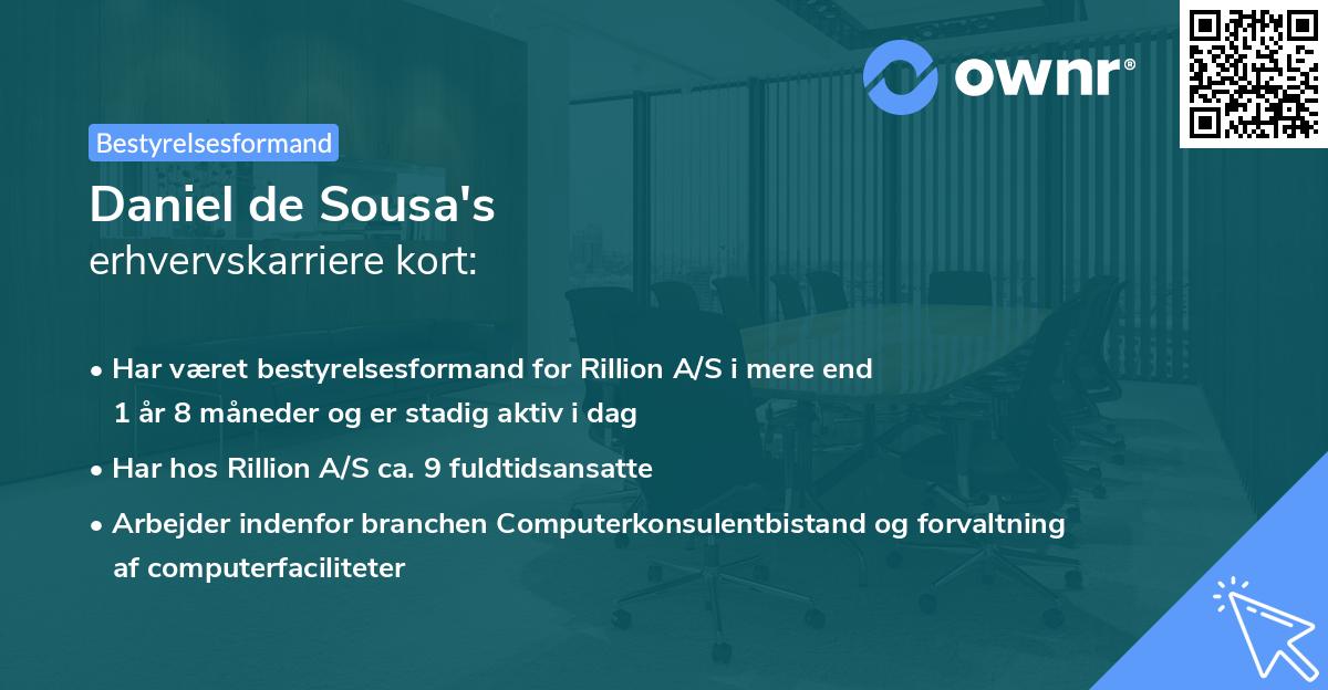 Daniel de Sousa's erhvervskarriere kort