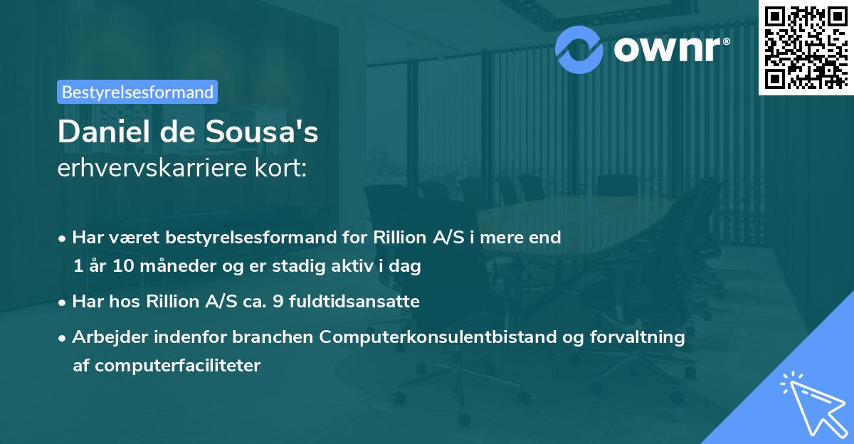 Daniel de Sousa's erhvervskarriere kort