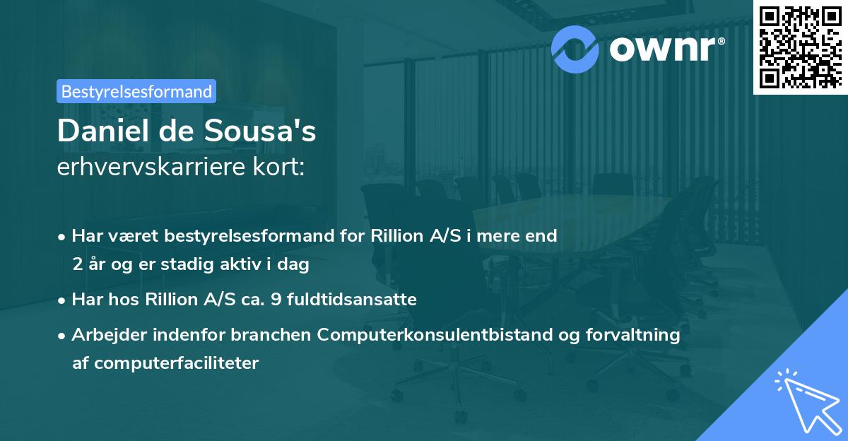 Daniel de Sousa's erhvervskarriere kort