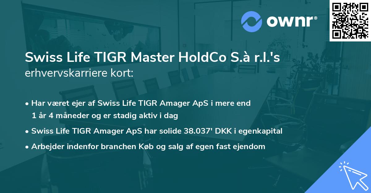 Swiss Life TIGR Master HoldCo S.à r.l.'s erhvervskarriere kort