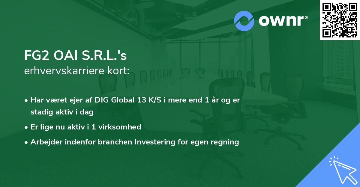 FG2 OAI S.R.L.'s erhvervskarriere kort