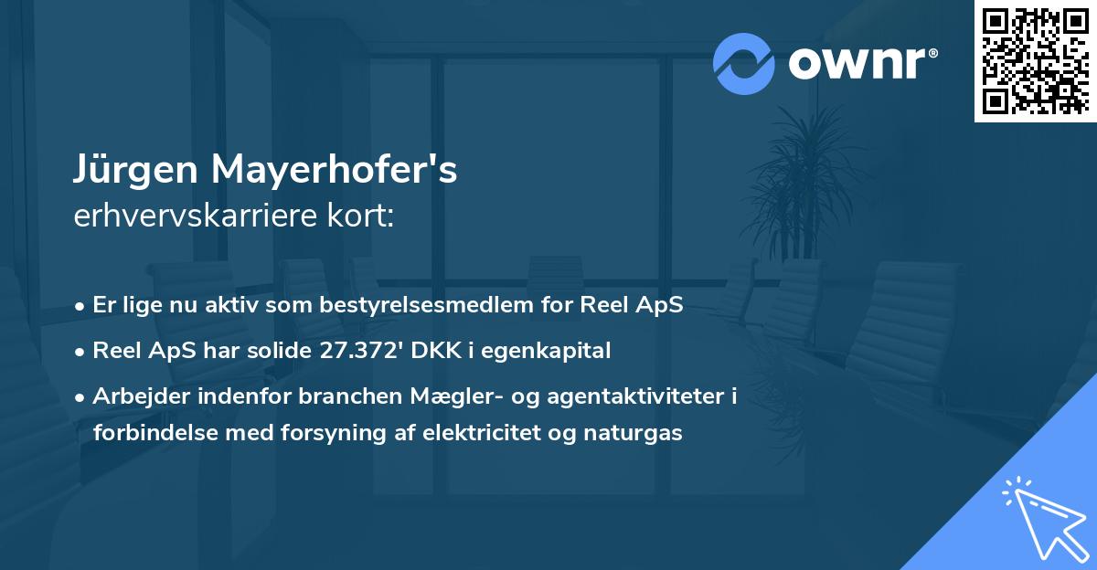 Jürgen Mayerhofer's erhvervskarriere kort