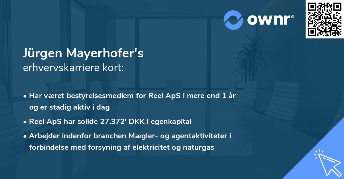 Jürgen Mayerhofer's erhvervskarriere kort