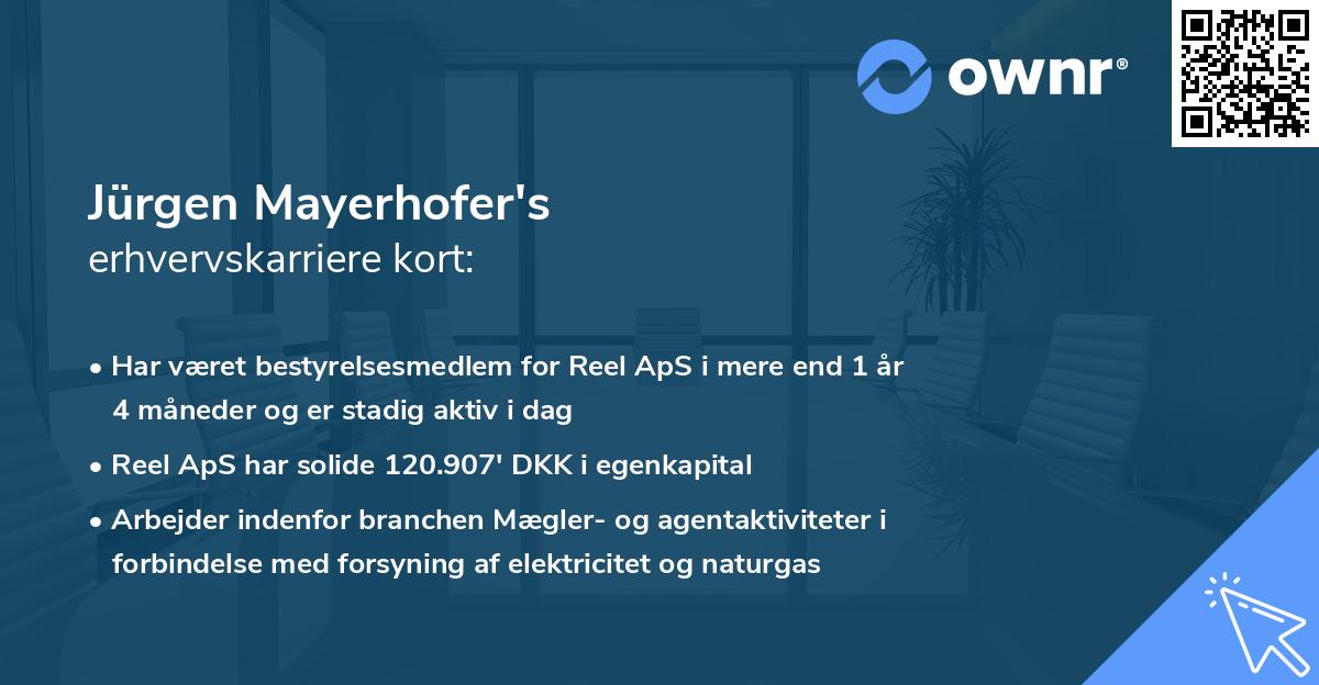 Jürgen Mayerhofer's erhvervskarriere kort