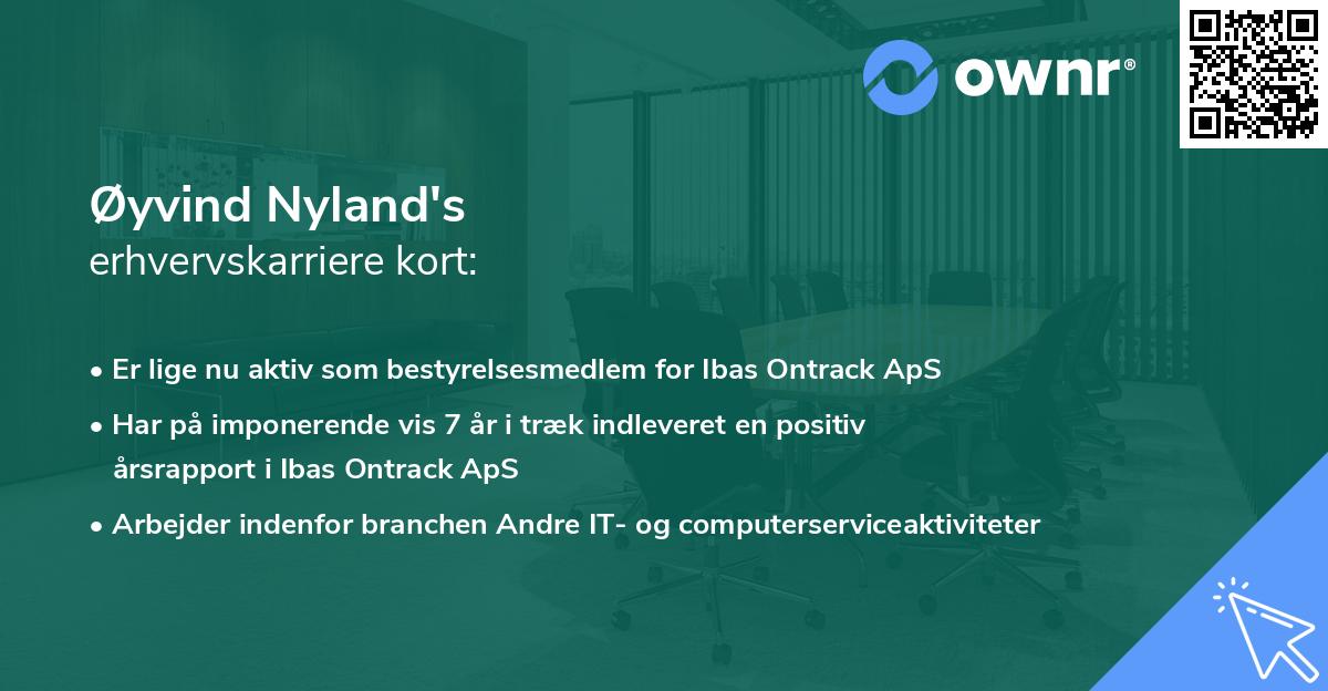 Øyvind Nyland's erhvervskarriere kort