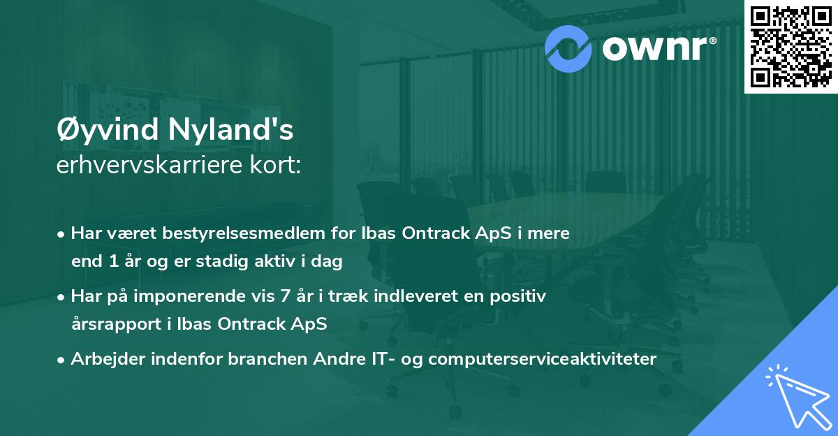 Øyvind Nyland's erhvervskarriere kort