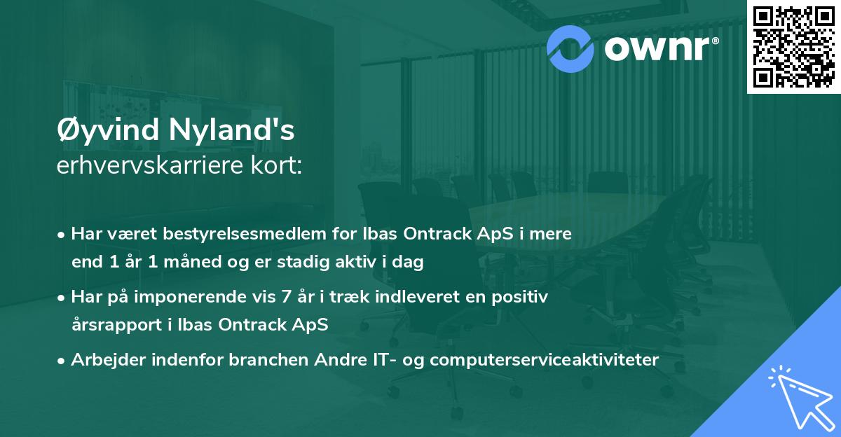 Øyvind Nyland's erhvervskarriere kort