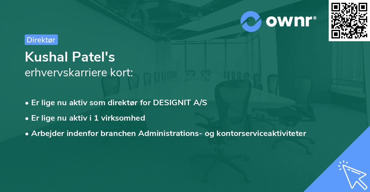 Kushal Patel's erhvervskarriere kort
