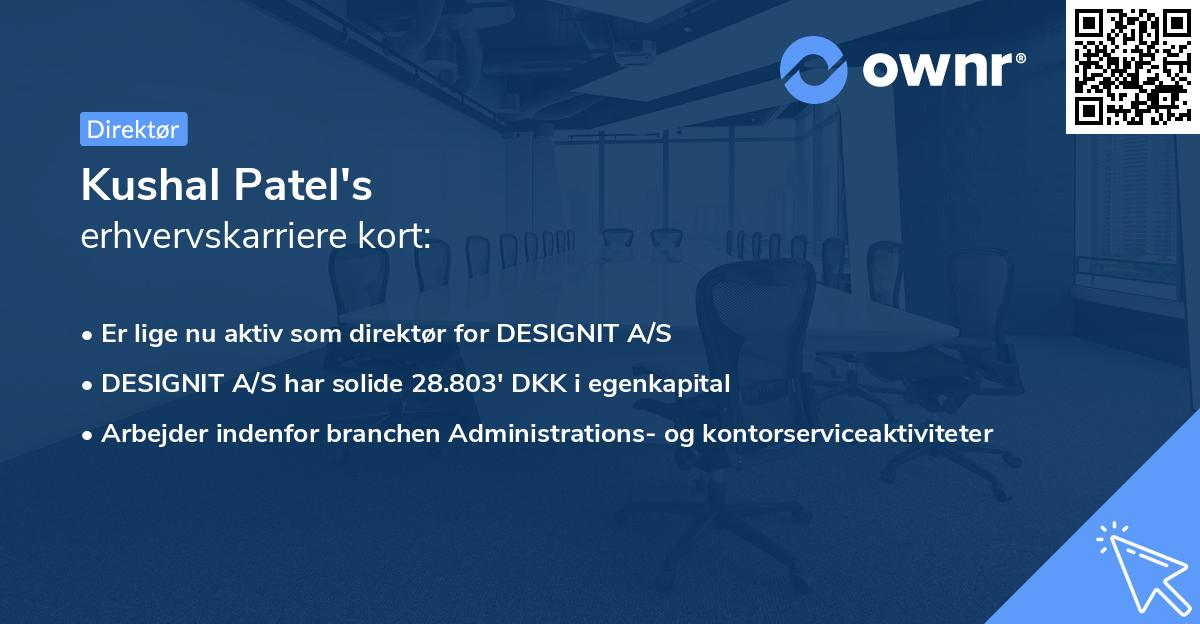 Kushal Patel's erhvervskarriere kort