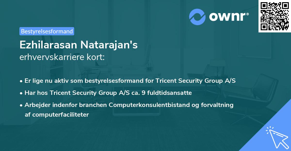 Ezhilarasan Natarajan's erhvervskarriere kort
