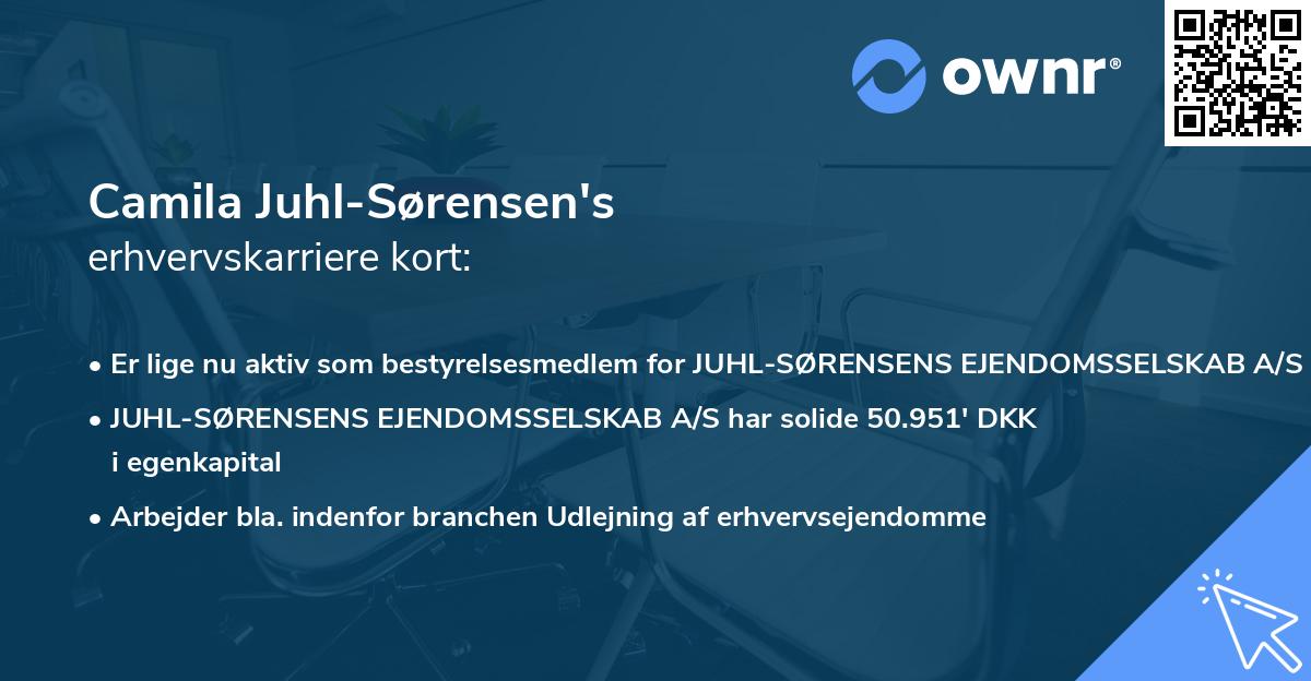Camila Juhl-Sørensen's erhvervskarriere kort