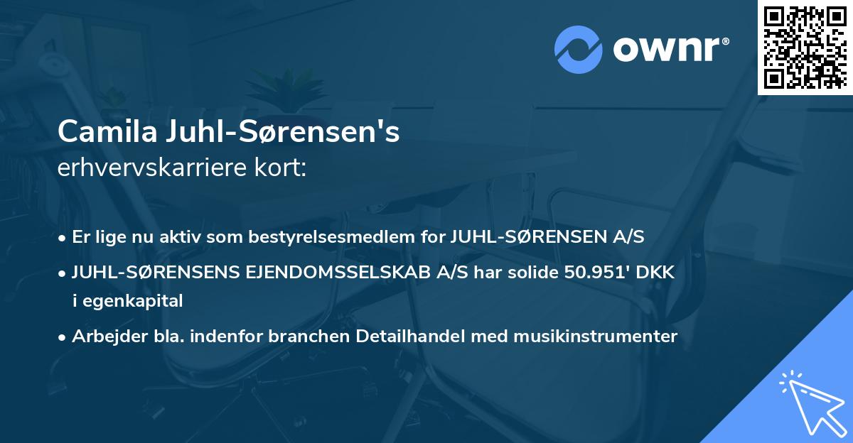 Camila Juhl-Sørensen's erhvervskarriere kort