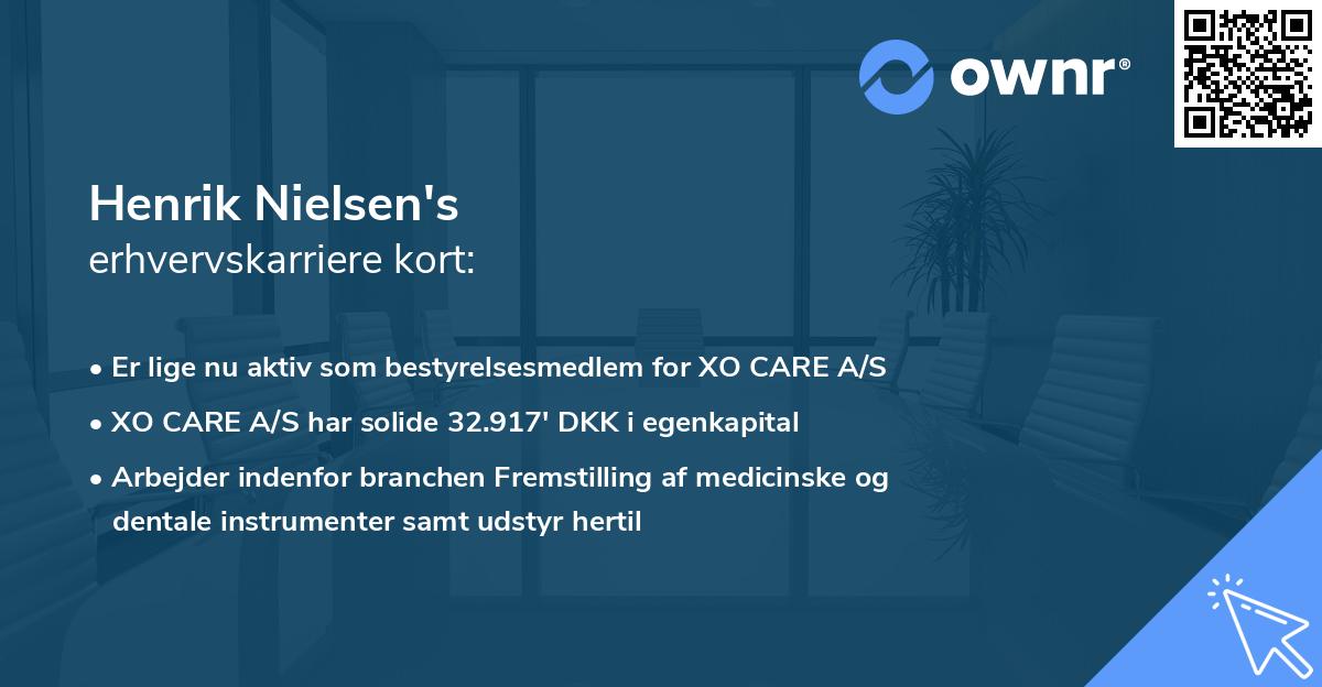 Henrik Nielsen's erhvervskarriere kort