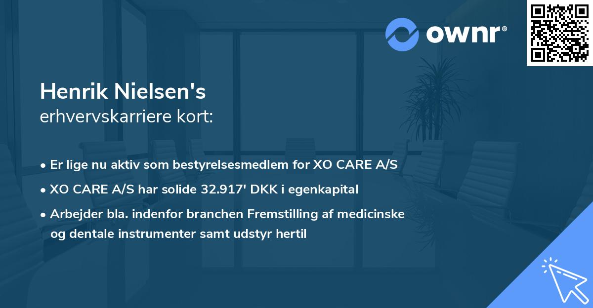Henrik Nielsen's erhvervskarriere kort