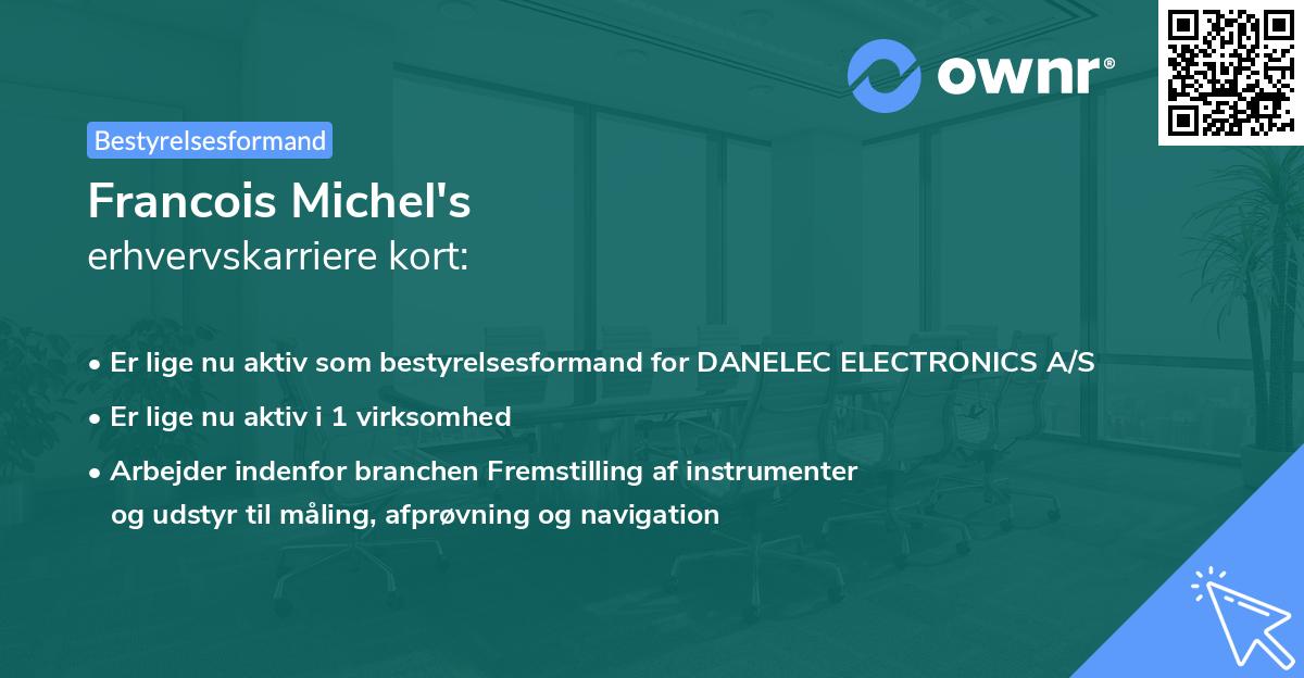 Francois Michel's erhvervskarriere kort