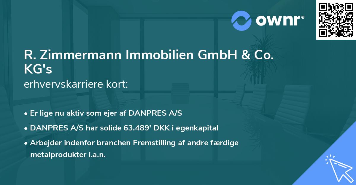 R. Zimmermann Immobilien GmbH & Co. KG's erhvervskarriere kort