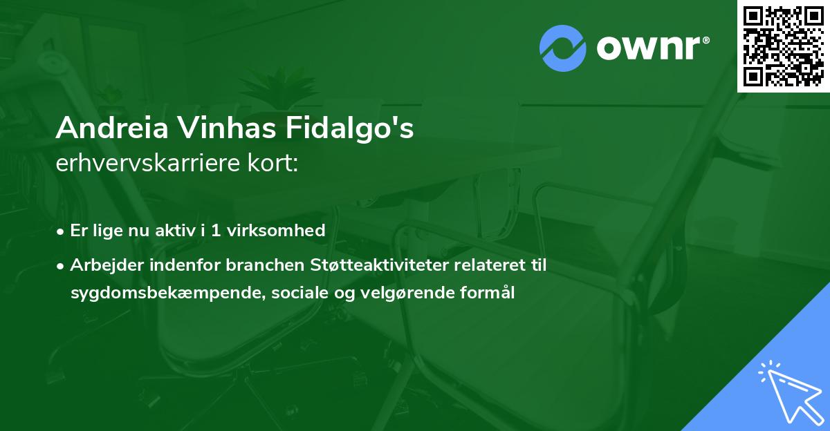 Andreia Vinhas Fidalgo's erhvervskarriere kort