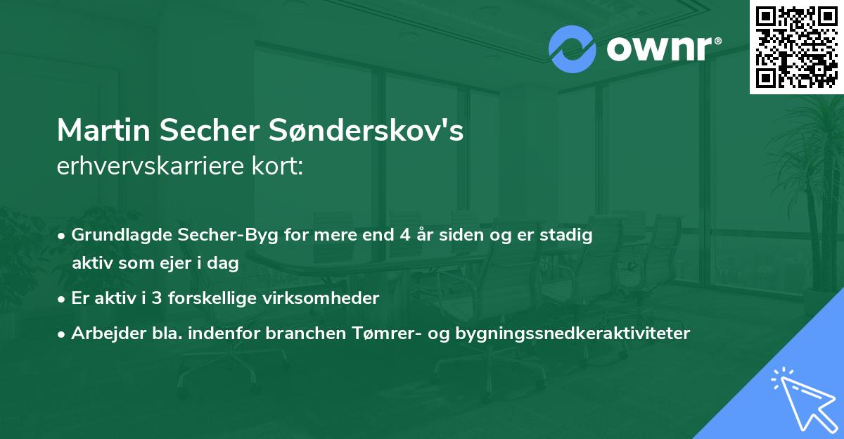 Martin Secher Sønderskov's erhvervskarriere kort