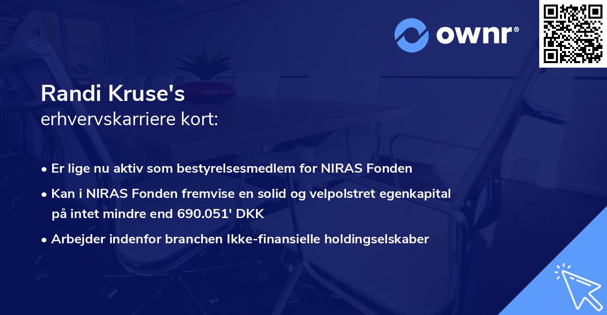 Randi Kruse's erhvervskarriere kort