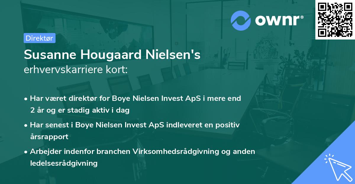 Susanne Hougaard Nielsen's erhvervskarriere kort