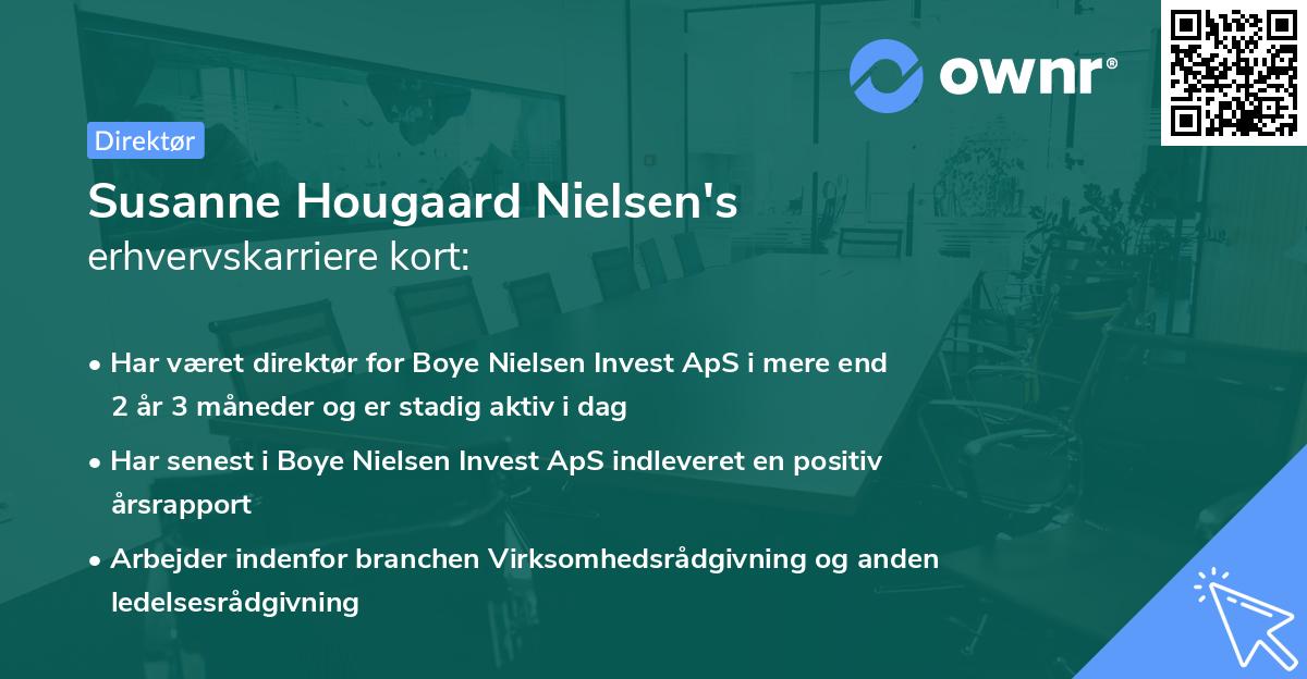 Susanne Hougaard Nielsen's erhvervskarriere kort