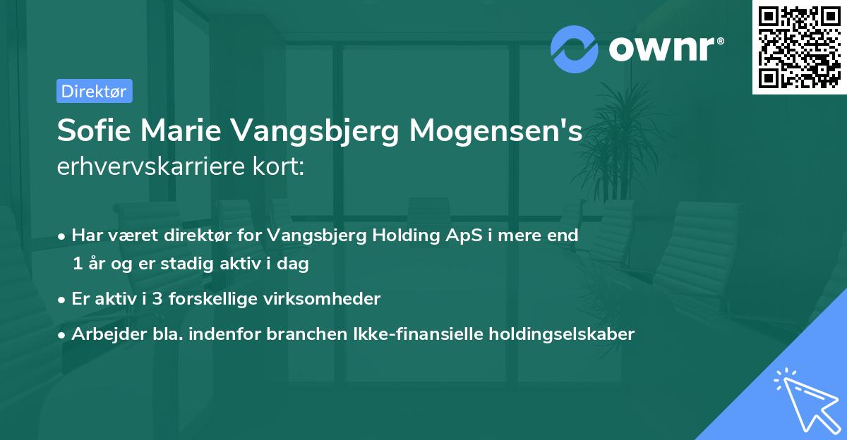 Sofie Marie Vangsbjerg Mogensen's erhvervskarriere kort