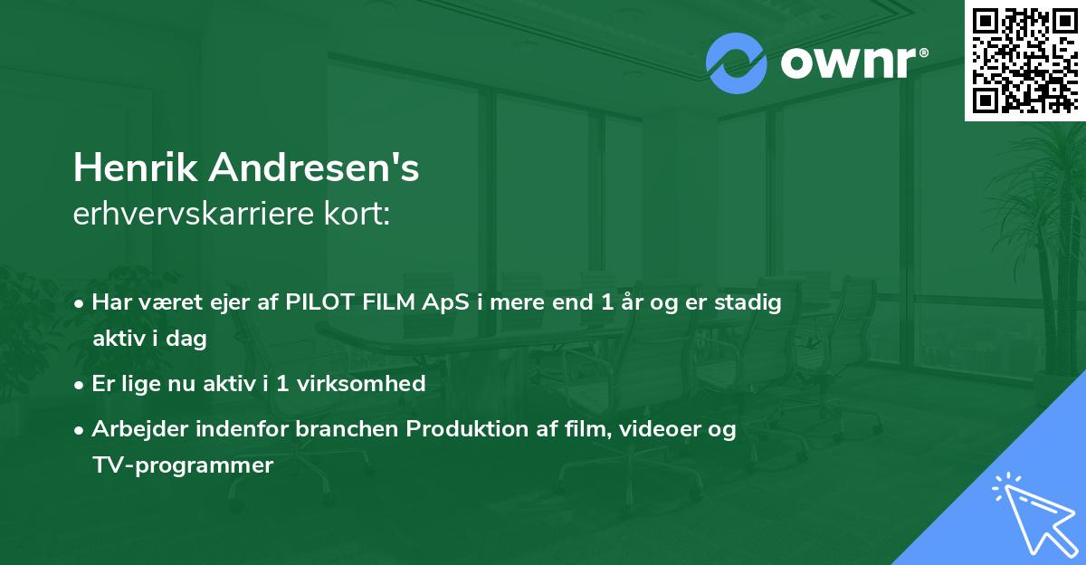 Henrik Andresen's erhvervskarriere kort