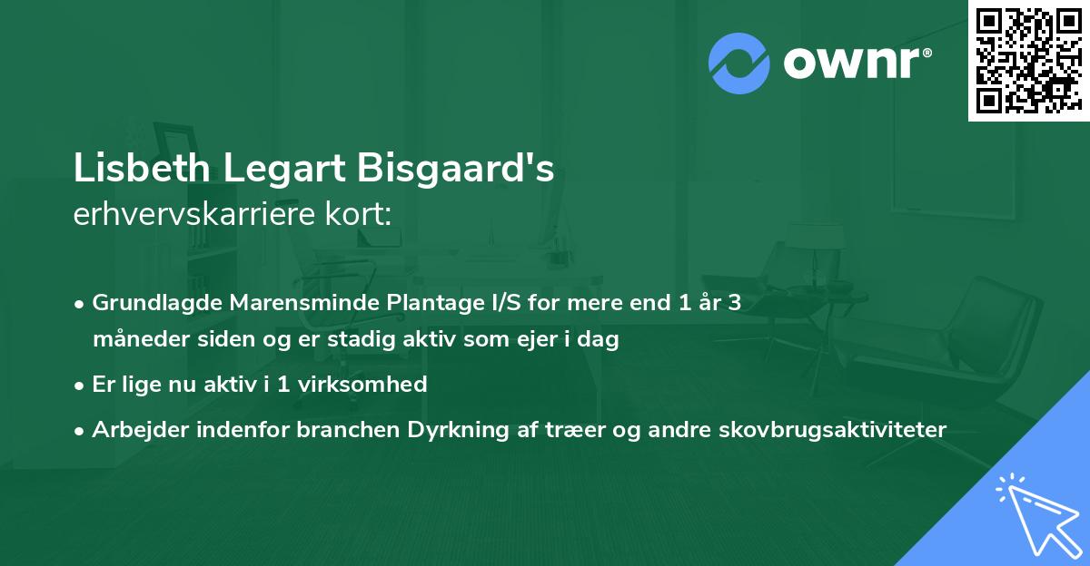 Lisbeth Legart Bisgaard's erhvervskarriere kort