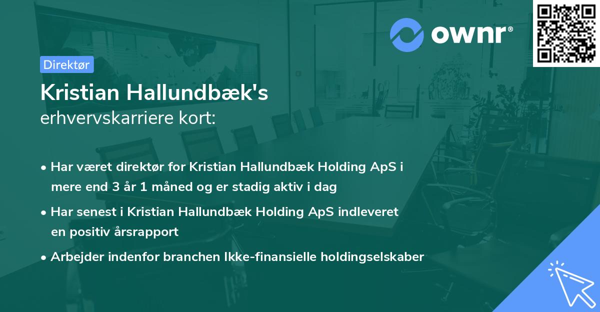 Kristian Hallundbæk's erhvervskarriere kort