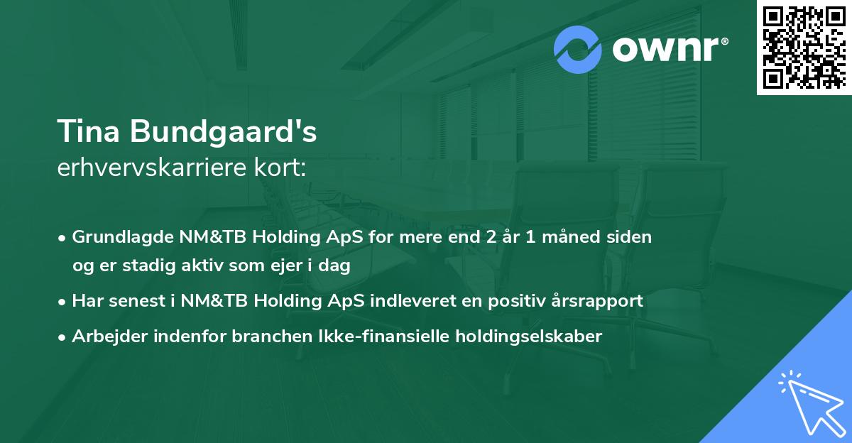 Tina Bundgaard's erhvervskarriere kort
