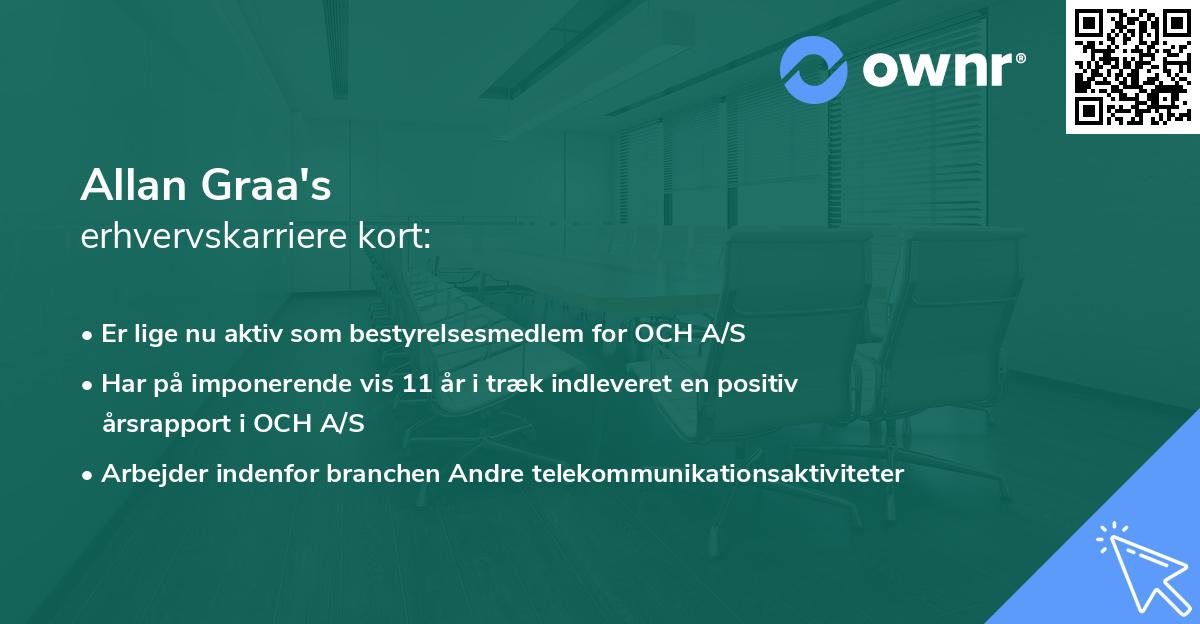 Allan Graa's erhvervskarriere kort