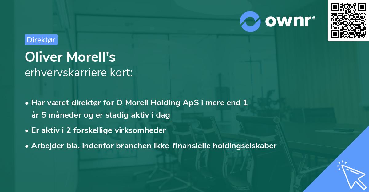 Oliver Morell's erhvervskarriere kort